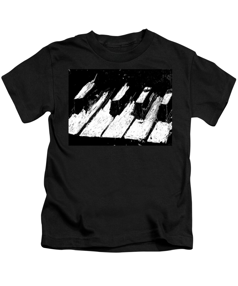 Black Keys Kids T-Shirt featuring the painting Keys Of Life by Neal Barbosa