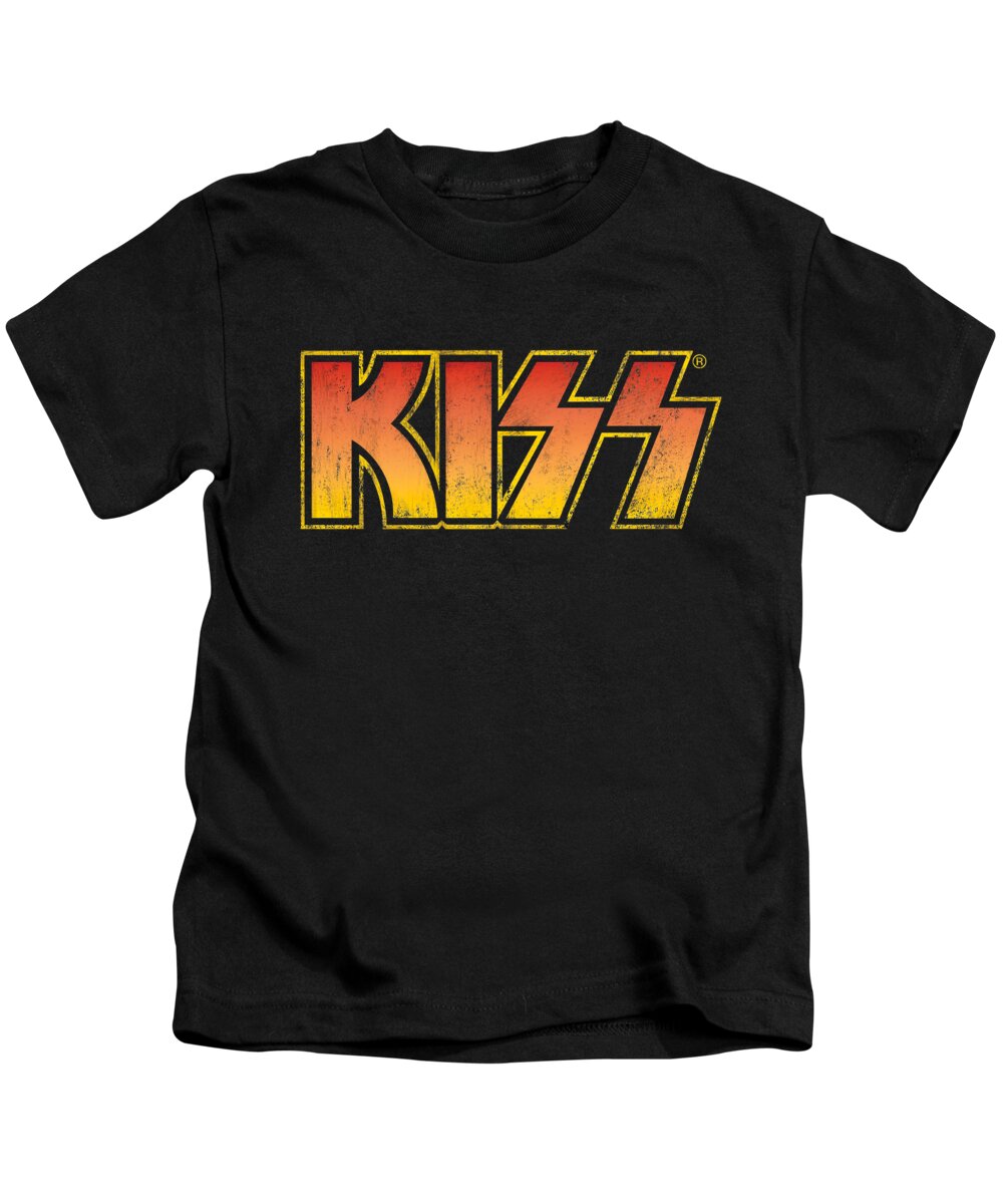 Music Kids T-Shirt featuring the digital art Kiss - Classic by Brand A