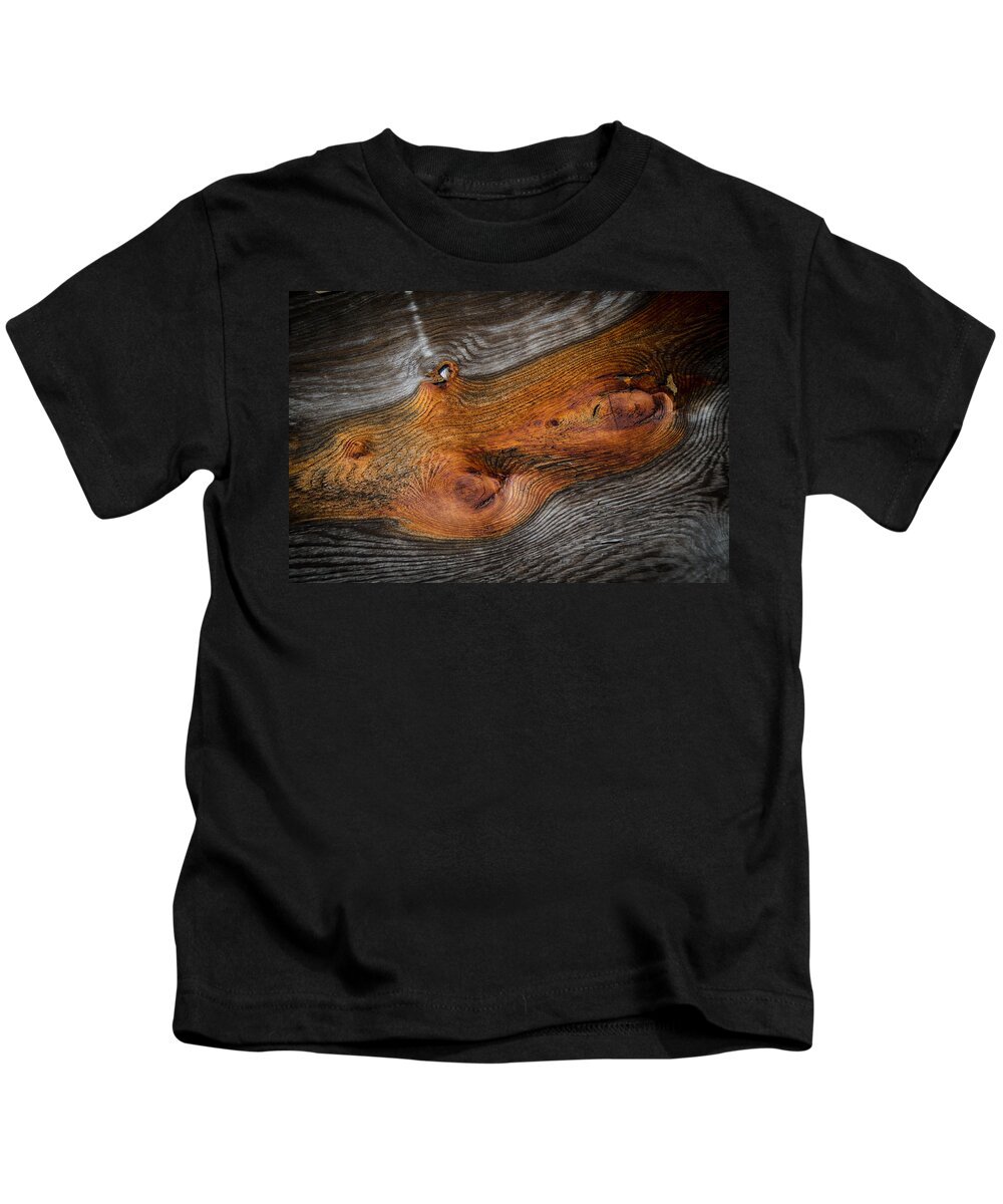 Knotty Plank Monterey Ca Kids T-Shirt featuring the photograph Knotty Plank by Ron White