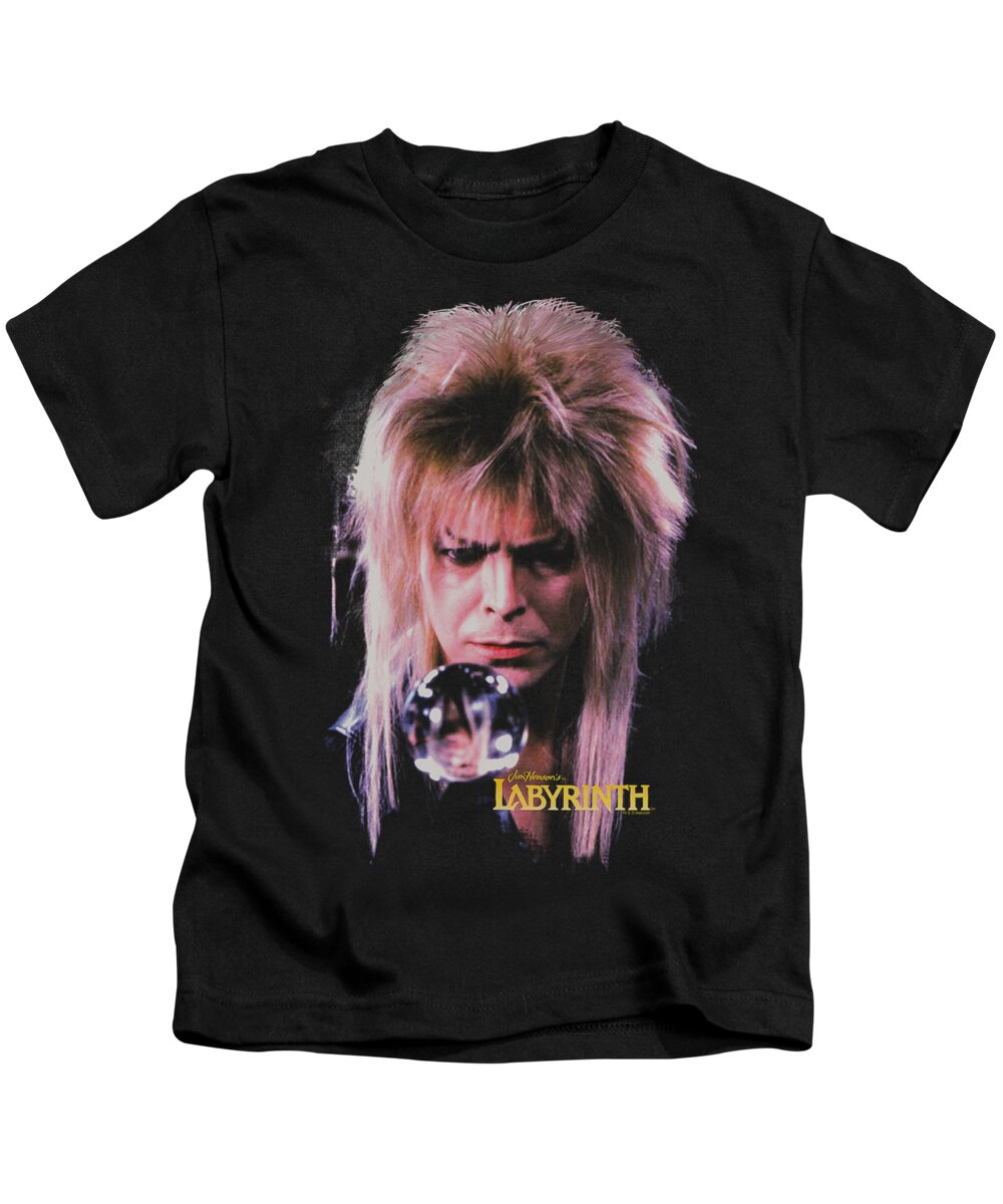 Labyrinth Kids T-Shirt featuring the digital art Labyrinth - Goblin King by Brand A