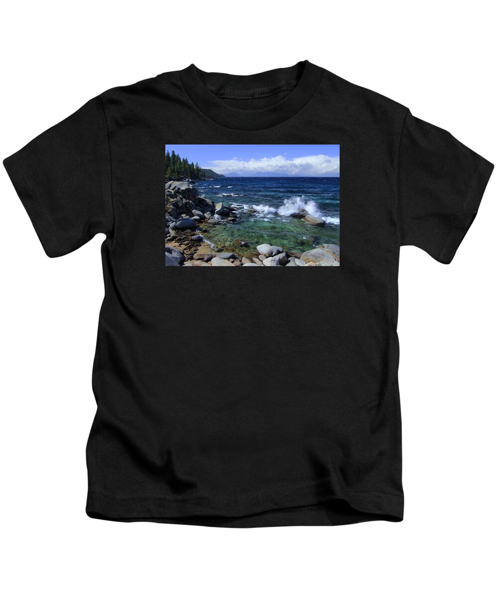 Lake Tahoe Kids T-Shirt featuring the photograph Lake Tahoe Wild by Sean Sarsfield