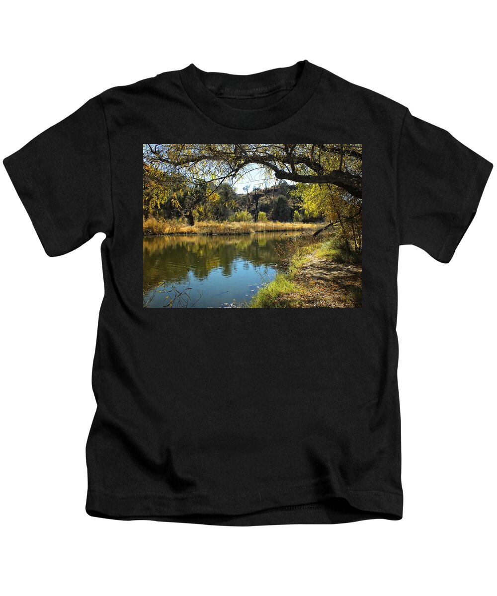 Marsh Kids T-Shirt featuring the photograph Lake View by Lucinda Walter