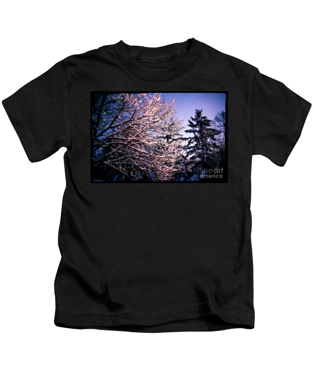 Frank-j-casella Kids T-Shirt featuring the photograph Last Peek of Winter Sun by Frank J Casella