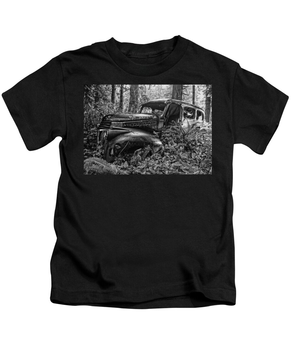 Old Car Kids T-Shirt featuring the photograph Last Stop Paradise by Betty Depee