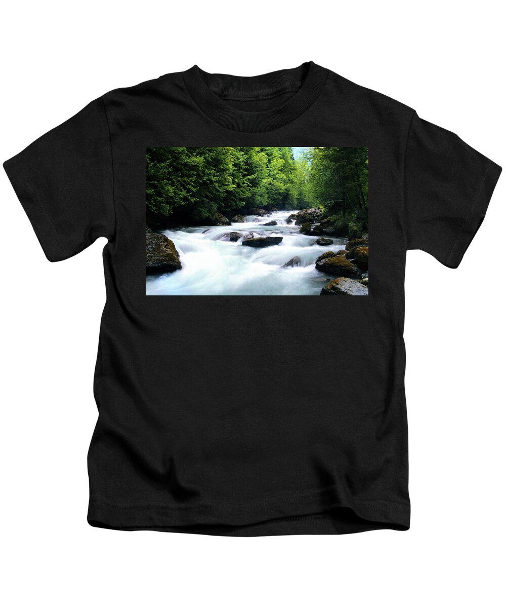 Europe Kids T-Shirt featuring the photograph Lauterbrunnen River by Matt Swinden