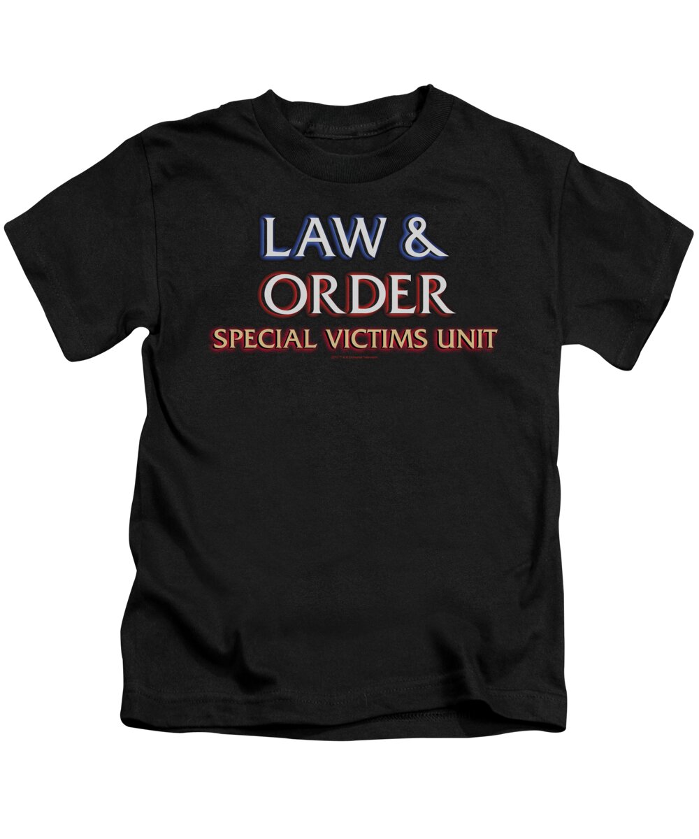 Law And Order Kids T-Shirt featuring the digital art Law And Order Svu - Logo by Brand A