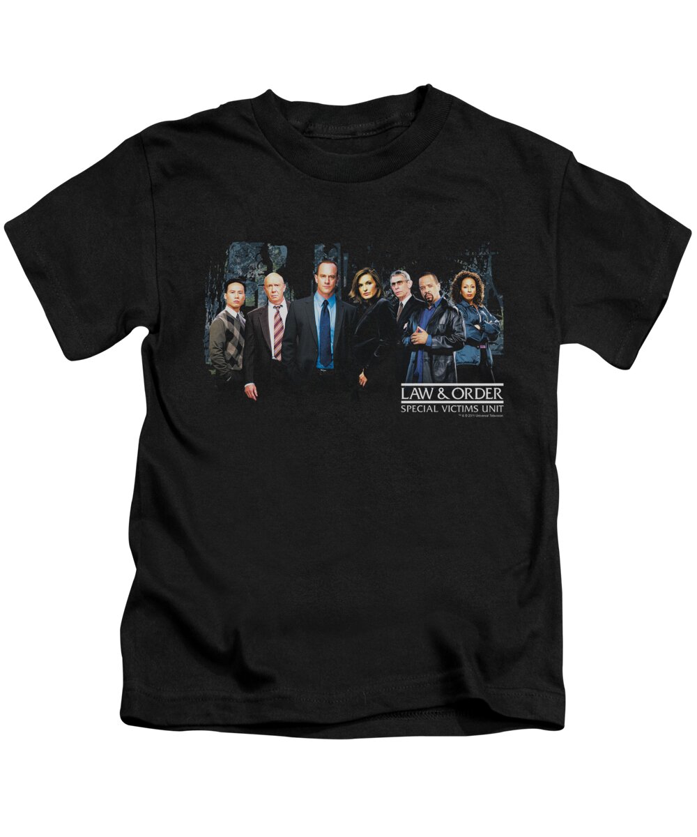 Law And Order Kids T-Shirt featuring the digital art Lawandorder:svu - Cast by Brand A