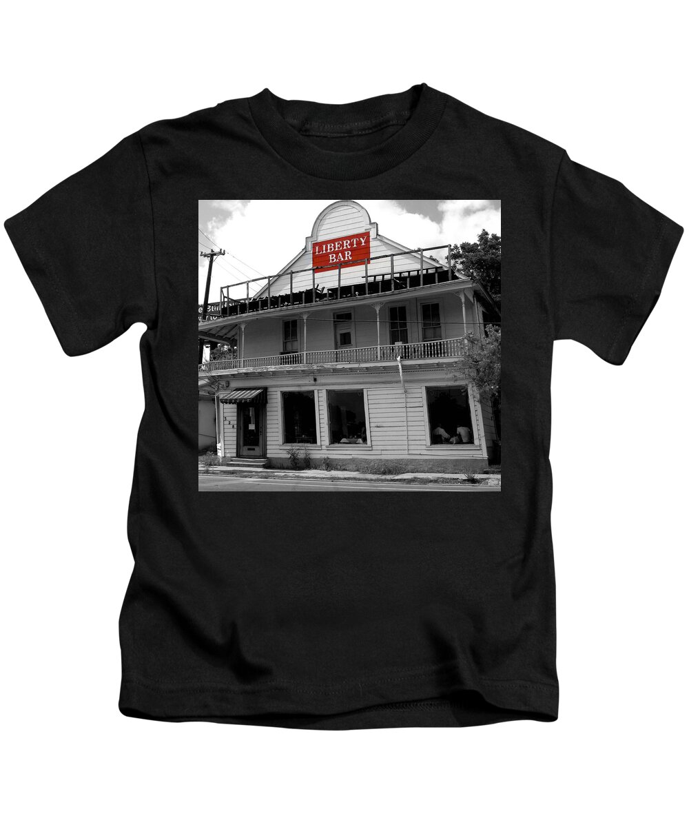 Liberty Bar Kids T-Shirt featuring the photograph Liberty Bar by Gia Marie Houck