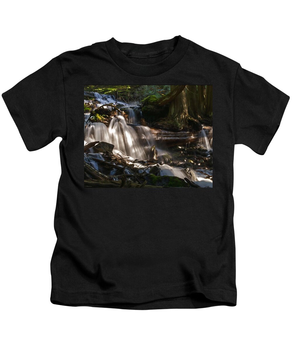 Life Begins To Flow Kids T-Shirt featuring the photograph Life Begins To Flow by Jordan Blackstone