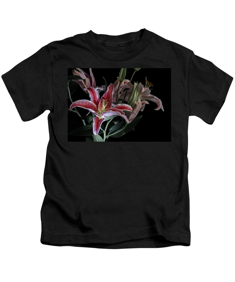 Lily Kids T-Shirt featuring the photograph Lily the Pink by Wayne Sherriff
