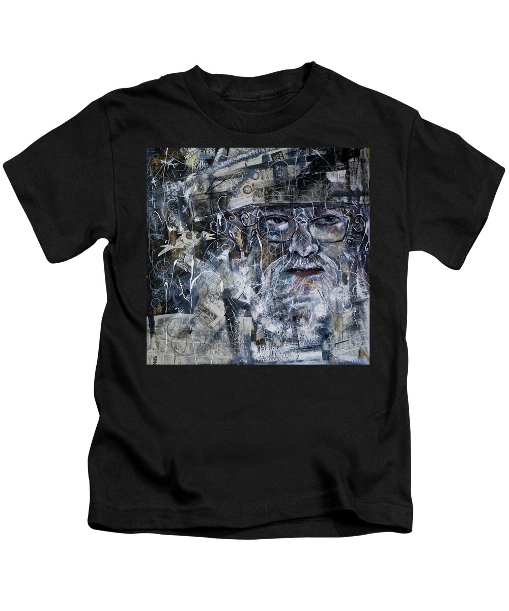 Bird Kids T-Shirt featuring the painting Listening by Maxim Komissarchik