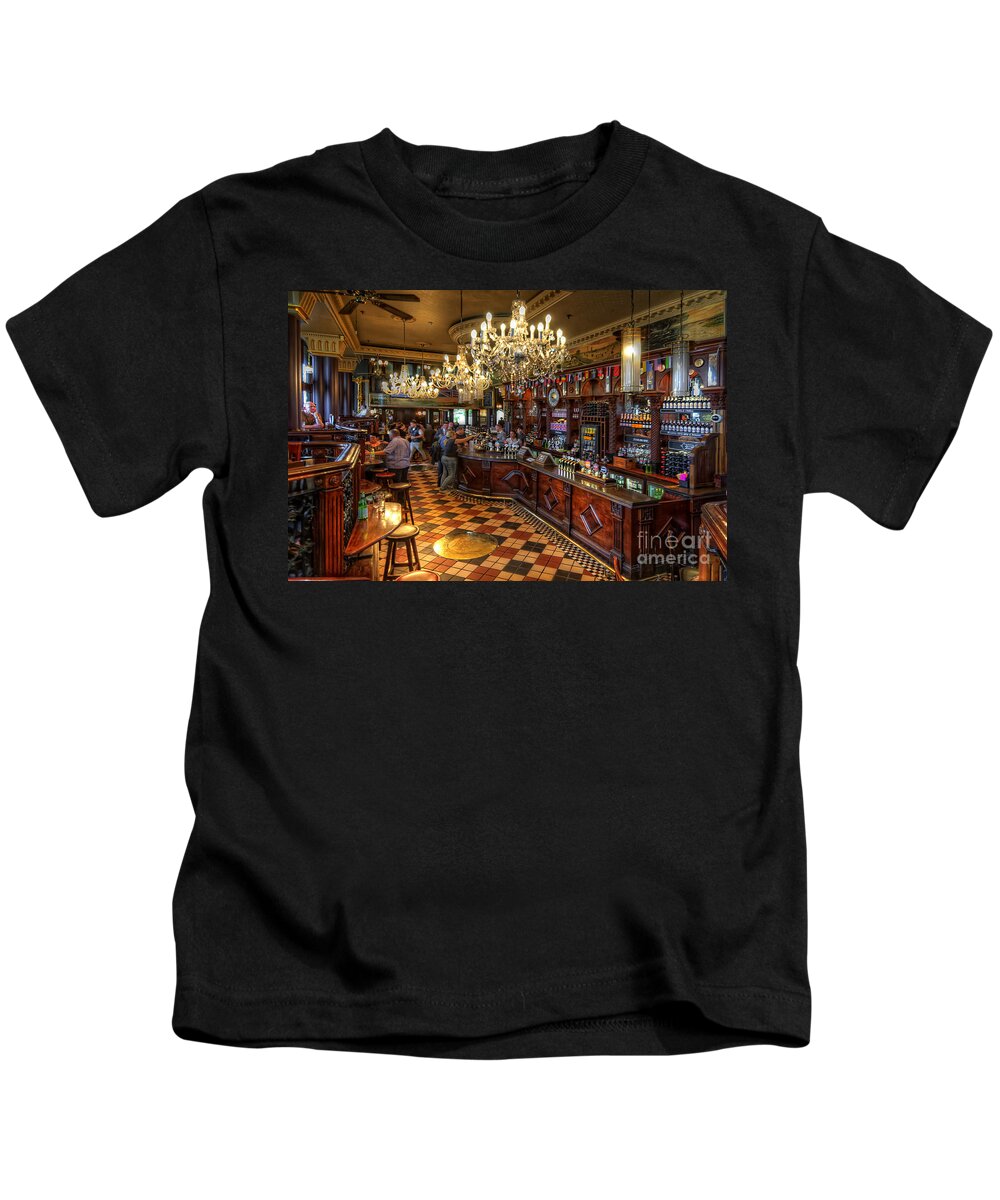 Yhun Suarez Kids T-Shirt featuring the photograph London Bridge Pub by Yhun Suarez