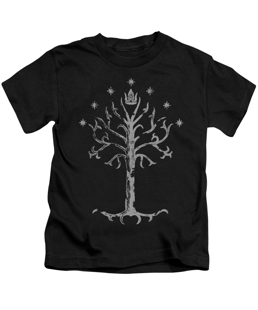  Kids T-Shirt featuring the digital art Lor - Tree Of Gondor by Brand A