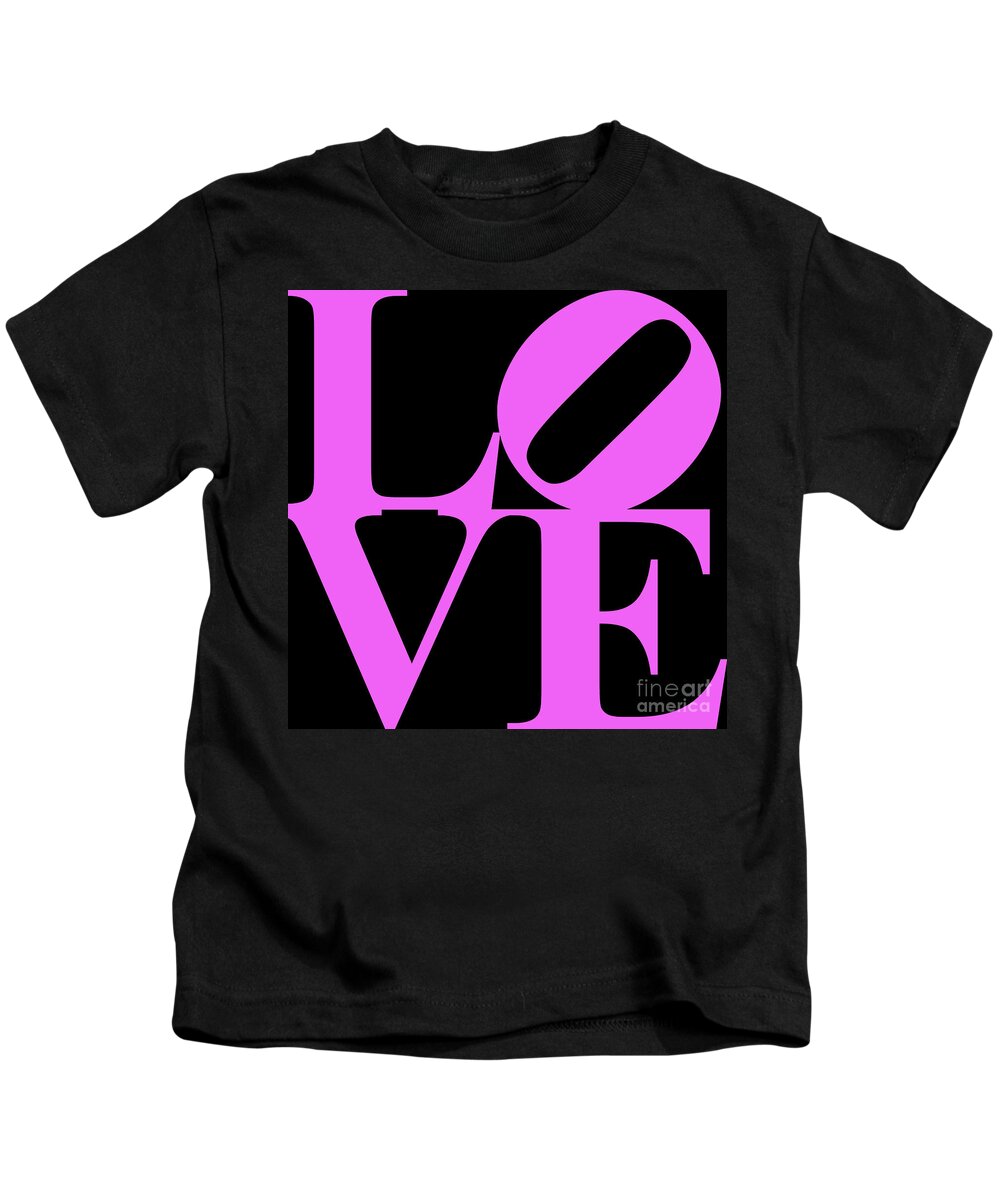 Love Kids T-Shirt featuring the digital art LOVE 20130707 Violet Black by Wingsdomain Art and Photography
