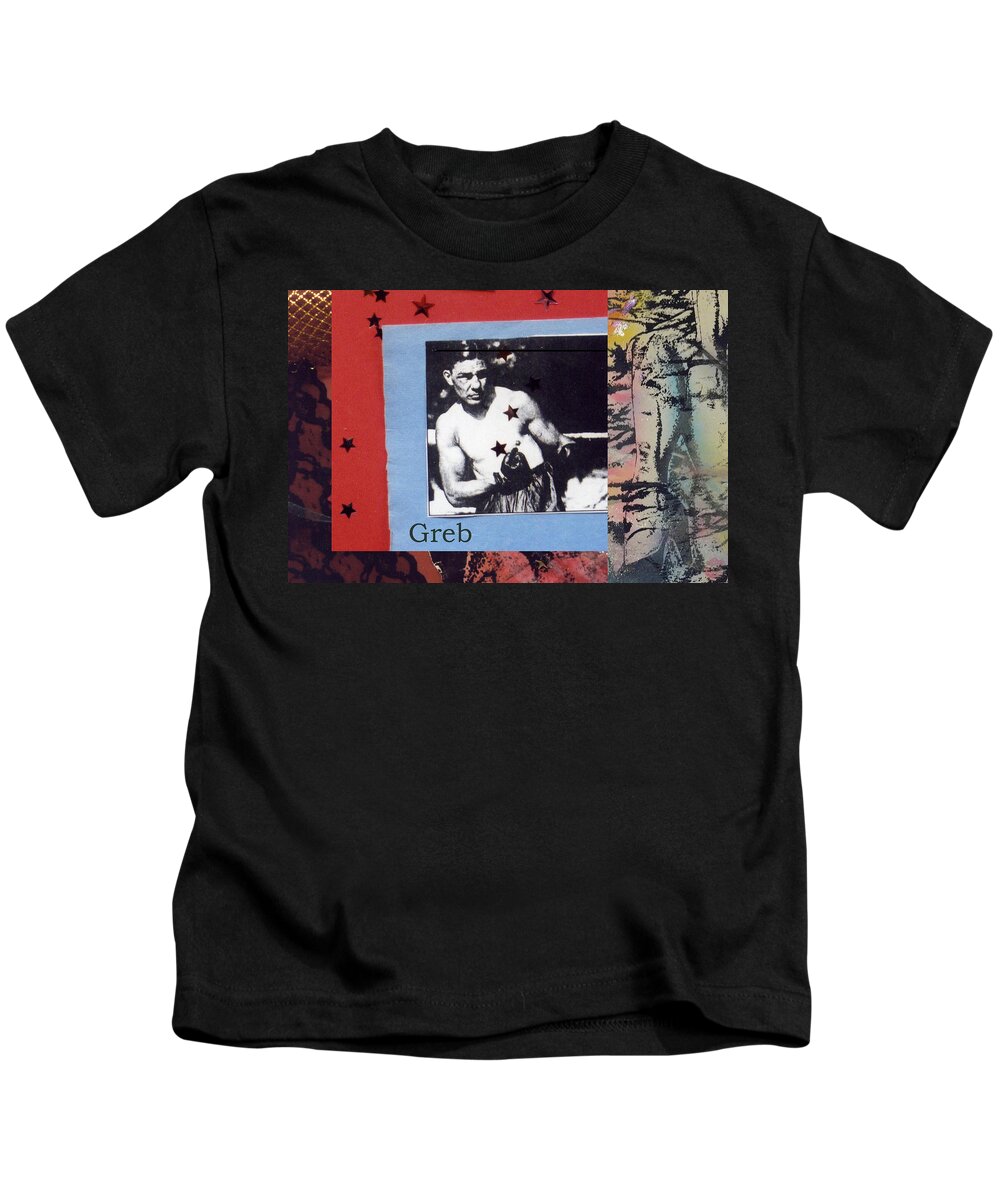 Boxers Kids T-Shirt featuring the photograph Love and War Greb by Mary Ann Leitch