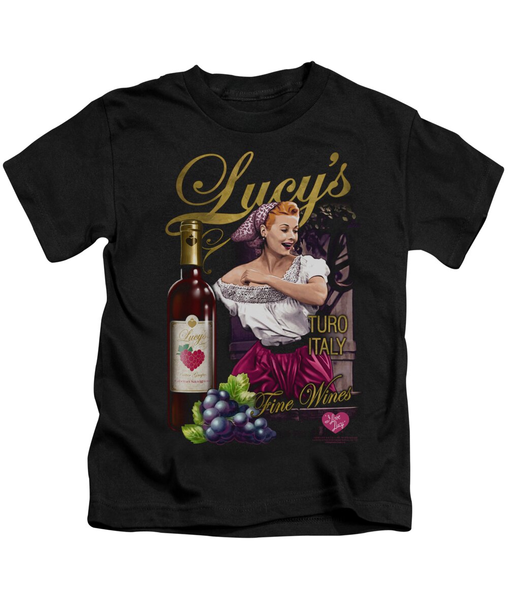 I Love Lucy Kids T-Shirt featuring the digital art Lucy - Bitter Grapes by Brand A