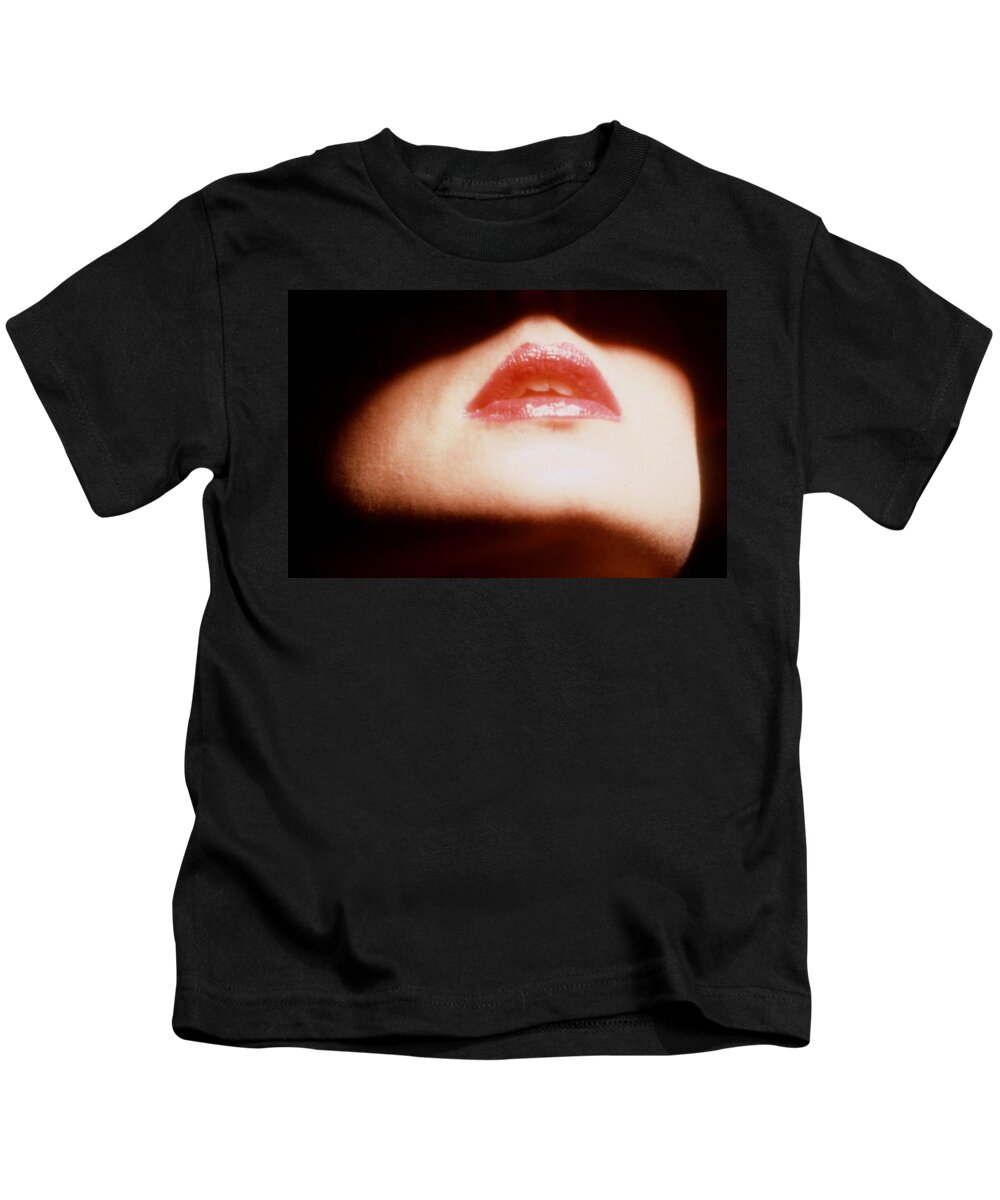 Lips Kids T-Shirt featuring the photograph Luscious by Steven Huszar