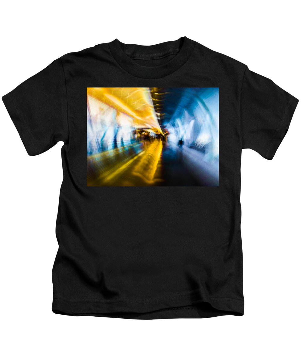 Impressionist Kids T-Shirt featuring the photograph Main Access Tunnel Nyryx Station by Alex Lapidus