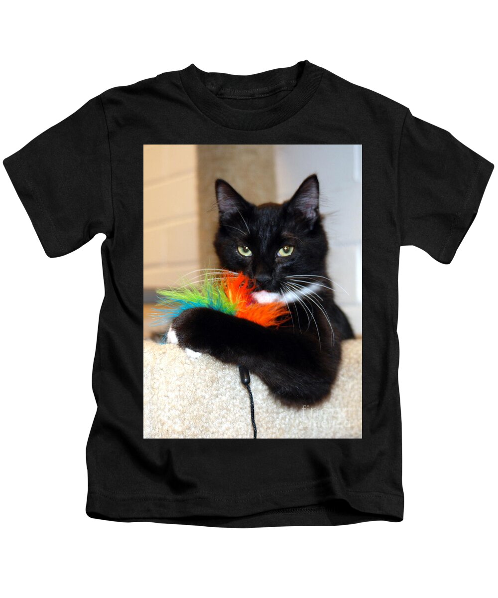 Cats Kids T-Shirt featuring the photograph Melousse by John Greco