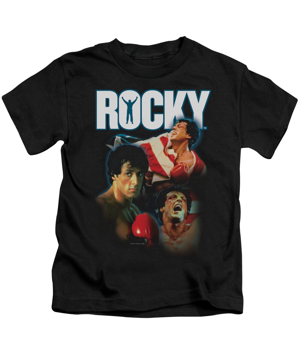 Sylvester Stallone Kids T-Shirt featuring the digital art Mgm - Rocky - I Did It by Brand A