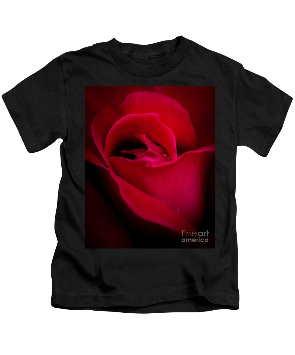 Midnight Rose Kids T-Shirt featuring the photograph Midnight Rose by Michael Arend