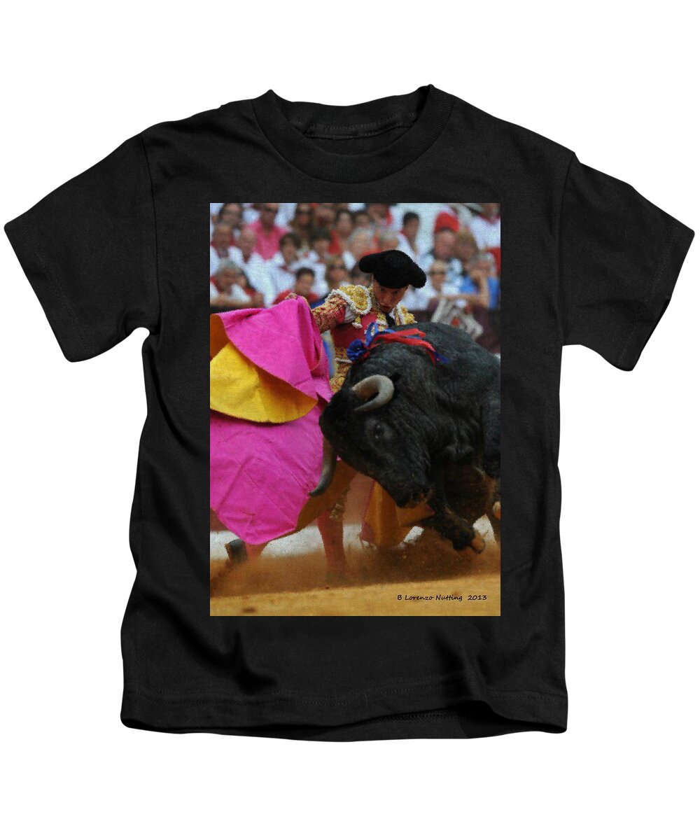 Toro Kids T-Shirt featuring the painting Mundo Torero by Bruce Nutting