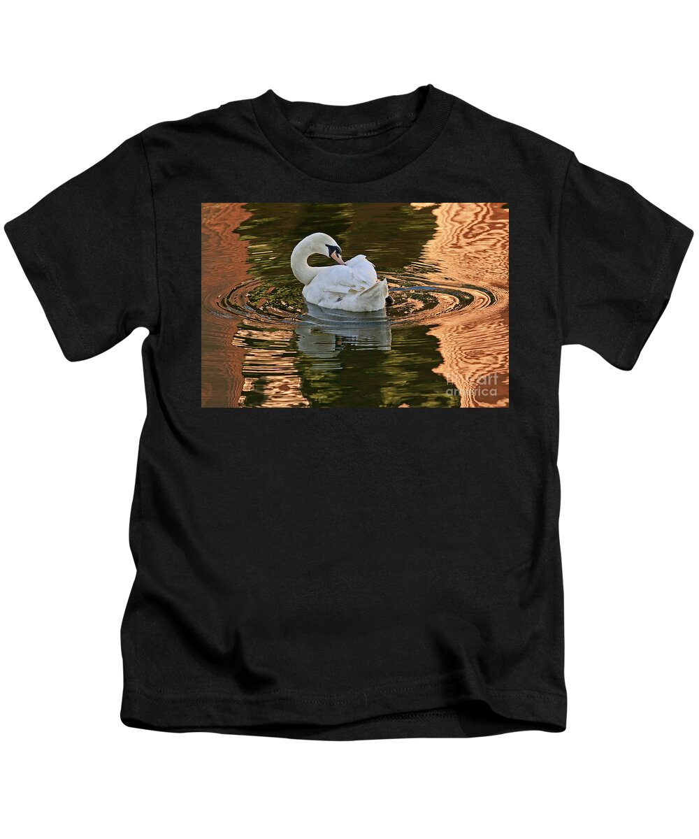 Kate Brown Kids T-Shirt featuring the photograph Preening #1 by Kate Brown