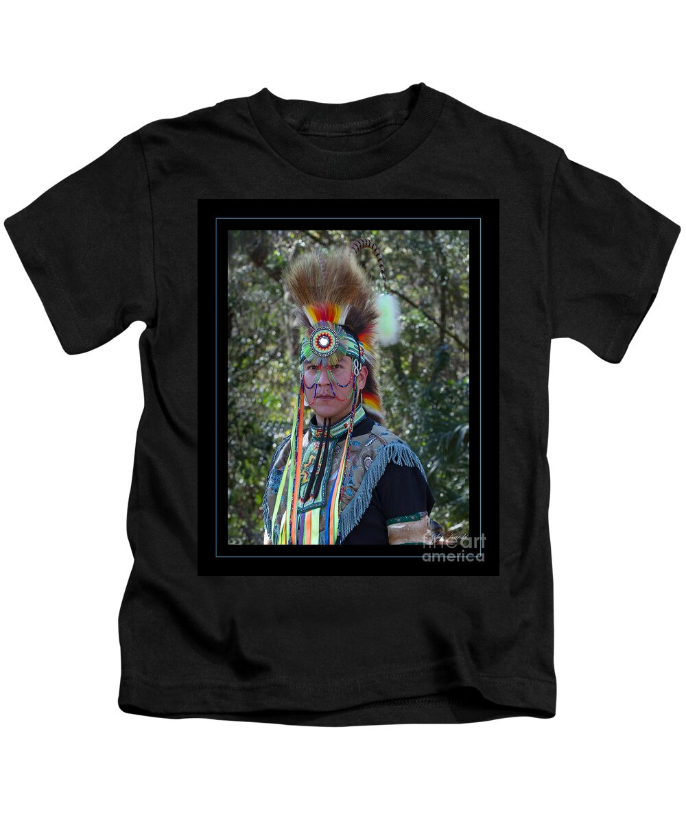 Festival Kids T-Shirt featuring the photograph Native American Portrait by Sue Karski