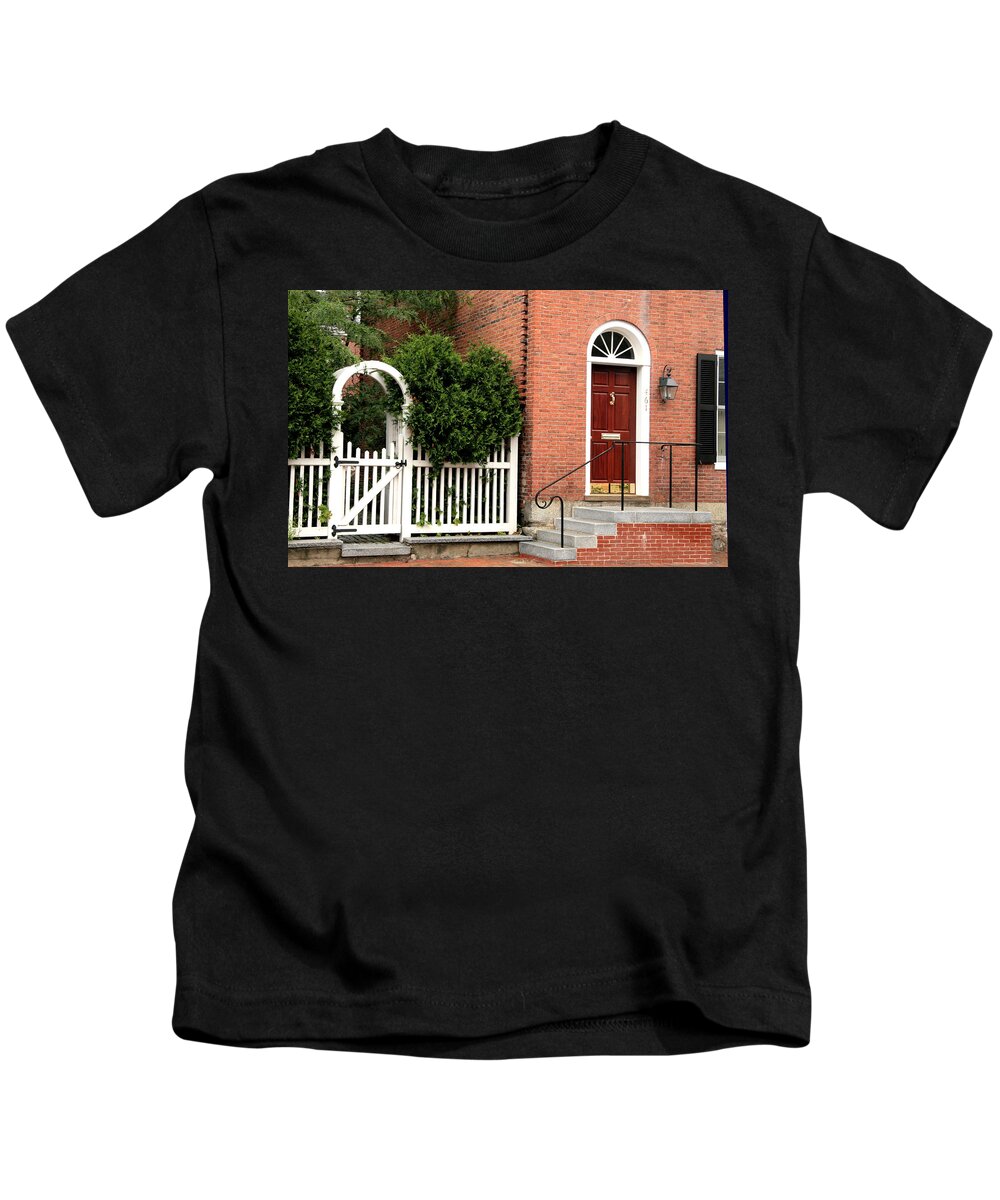 Street Kids T-Shirt featuring the photograph New England street scene by Natalie Rotman Cote
