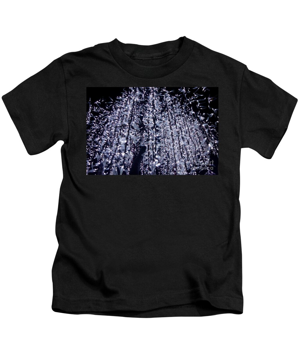 String Lights Kids T-Shirt featuring the photograph Night Lights by Jacqueline Athmann