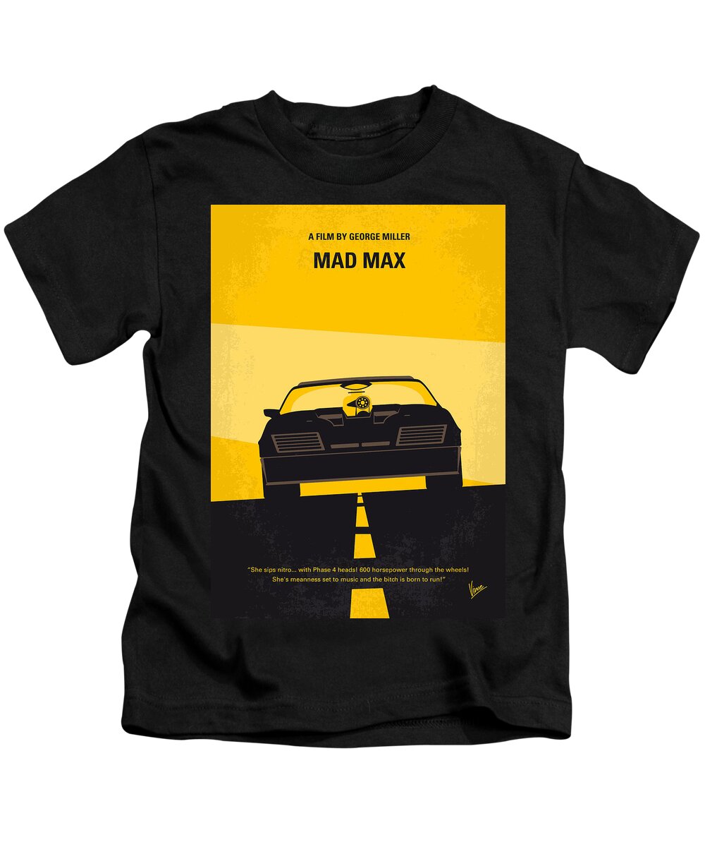 Mad Max Kids T-Shirt featuring the digital art No051 My Mad Max minimal movie poster by Chungkong Art