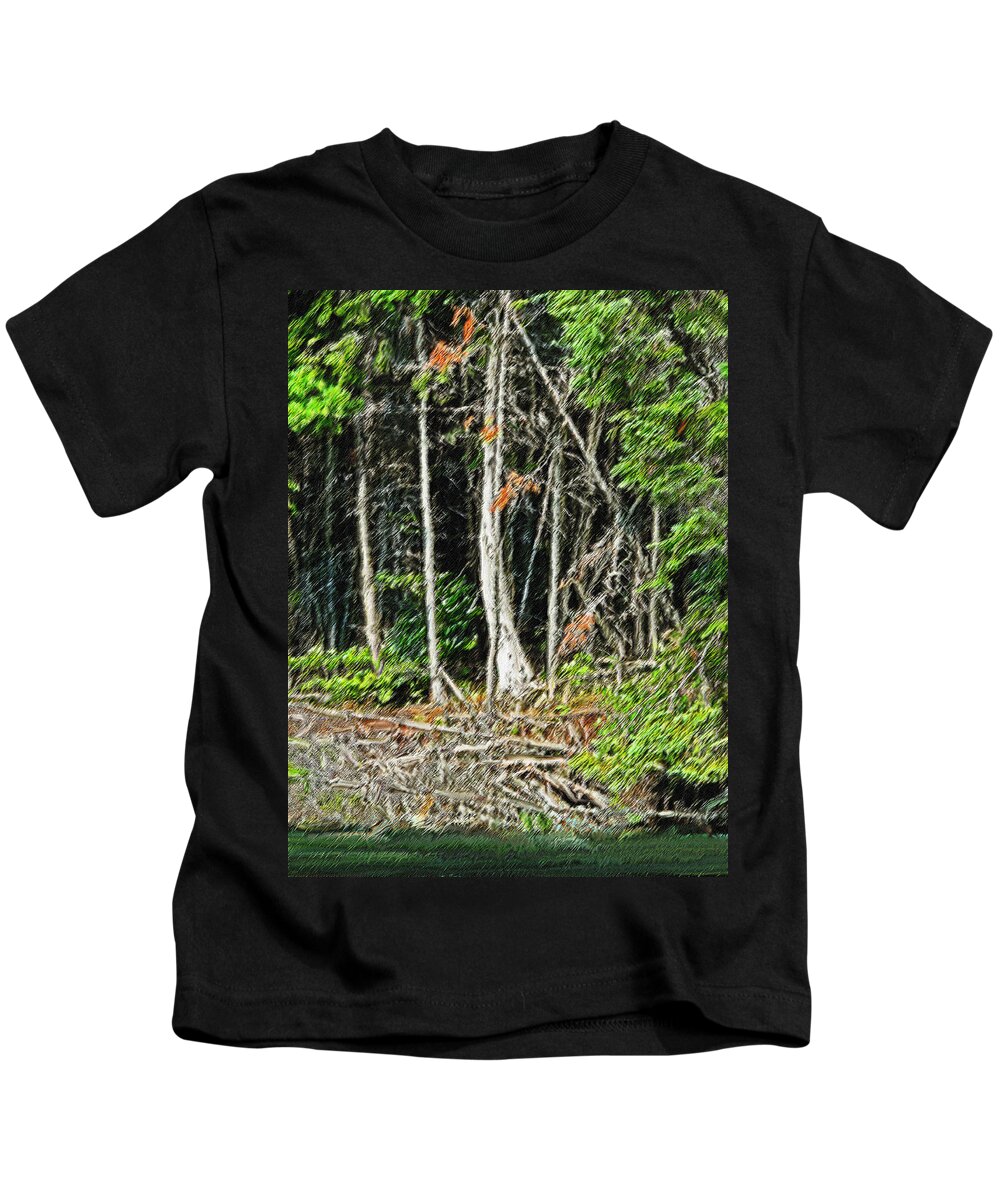 Northern Kids T-Shirt featuring the digital art Northern Woods by Ian MacDonald