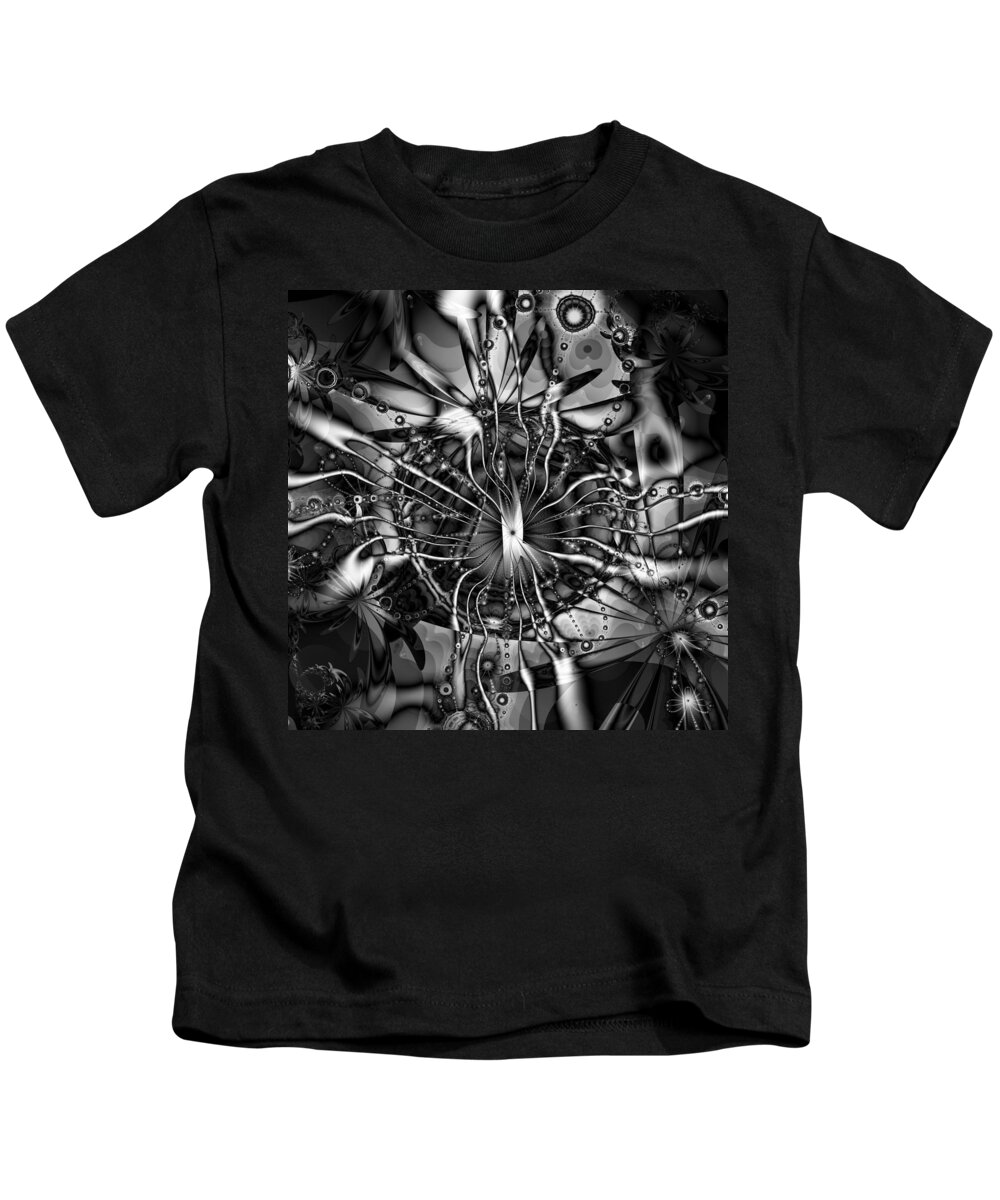 Only At Night Kids T-Shirt featuring the digital art Only at Night by Kiki Art