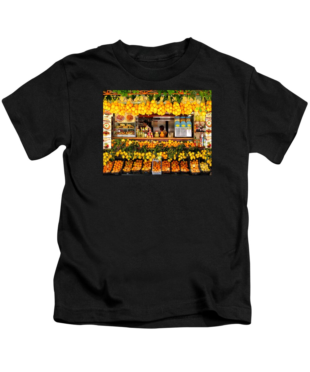 Oranges Kids T-Shirt featuring the photograph Oranges in Pompei by Jennie Breeze