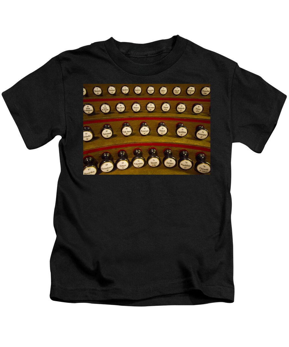 Organ Stops Kids T-Shirt featuring the photograph Organ stops by Jenny Setchell