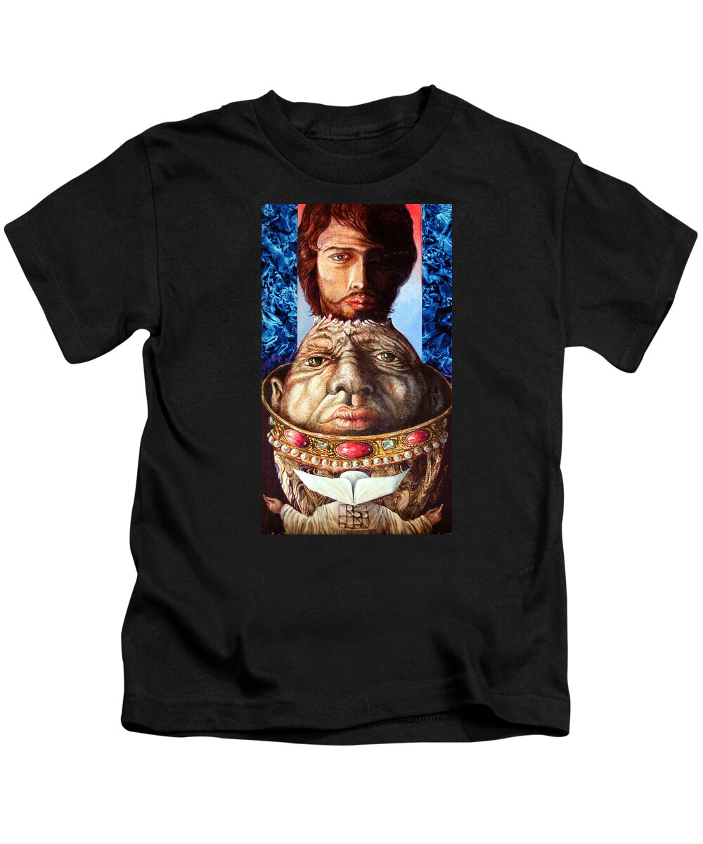 Surrealism Kids T-Shirt featuring the painting Parthenogenesis II by Otto Rapp