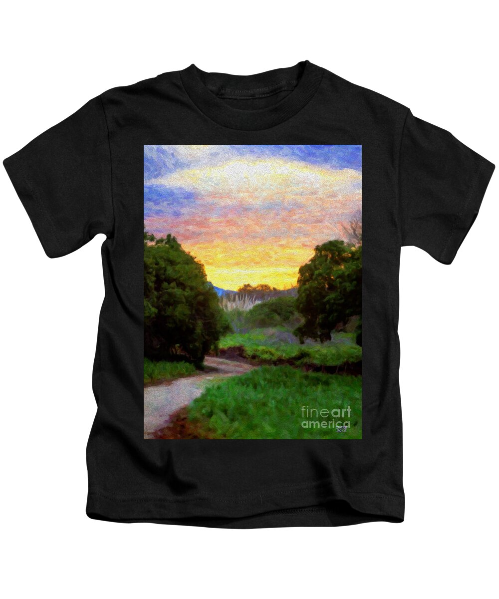 Pathway To Heaven Kids T-Shirt featuring the digital art Pathway to Heaven by David Millenheft