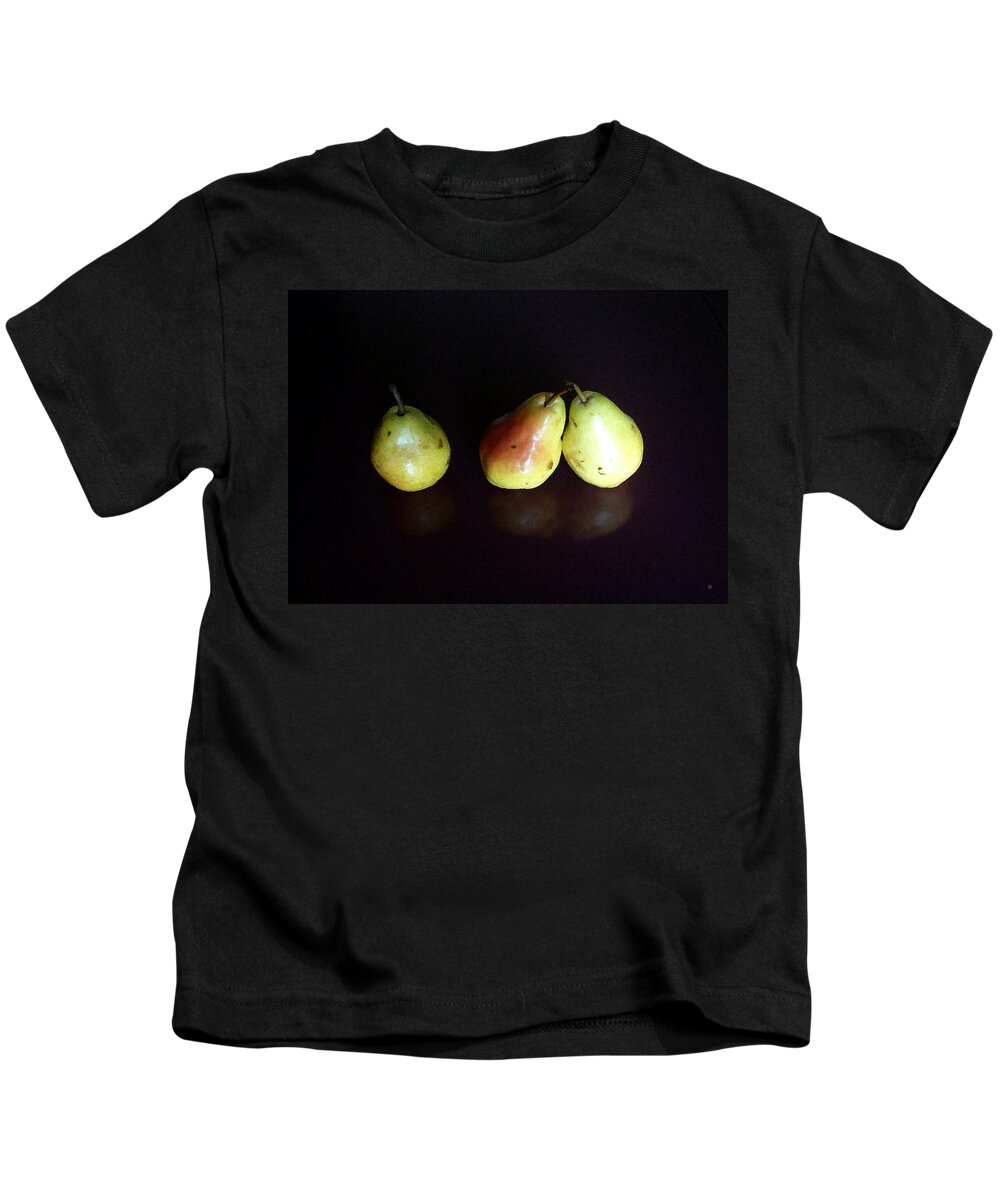 Pears Kids T-Shirt featuring the digital art Pear Rorschach by Gary Olsen-Hasek