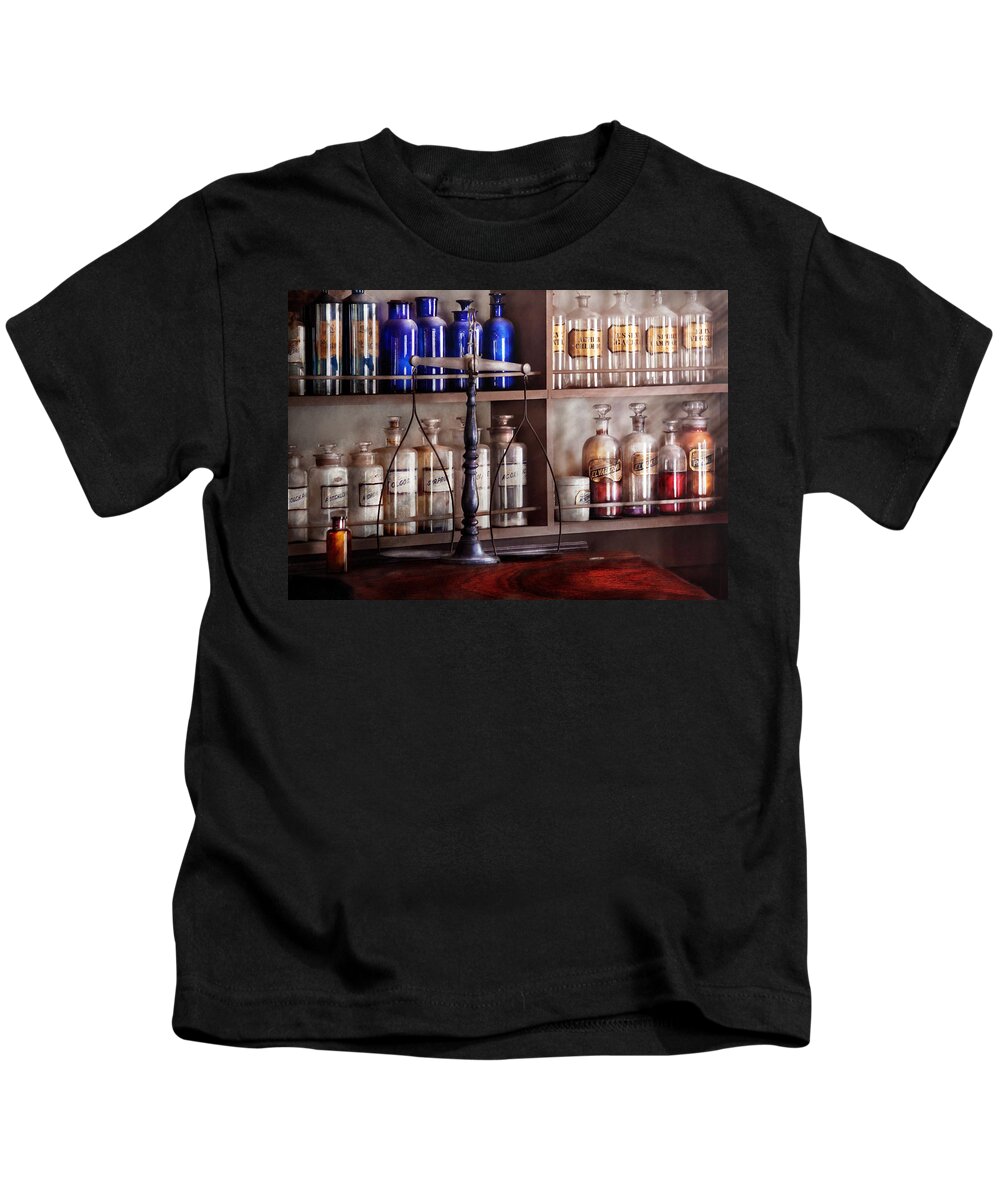 Pharmaceutical Kids T-Shirt featuring the photograph Pharmacy - Apothecarius by Mike Savad