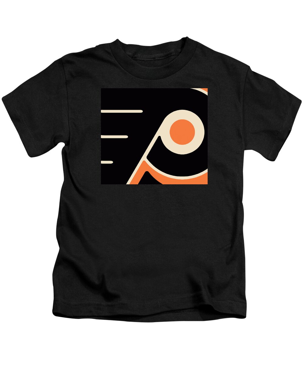 Philadelphia Kids T-Shirt featuring the painting Philadelphia Flyers by Tony Rubino