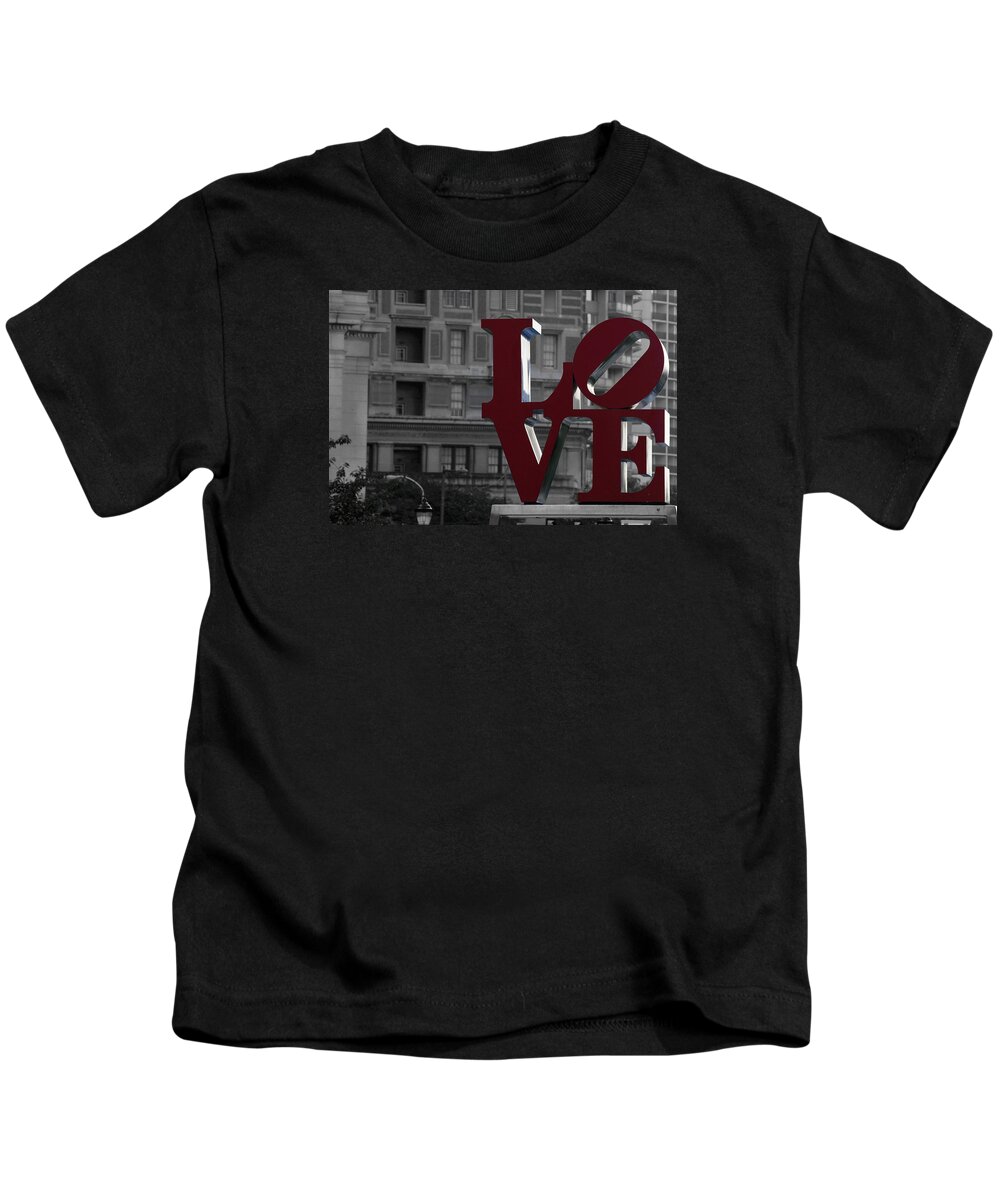 Love Kids T-Shirt featuring the photograph Philadelphia Love by Terry DeLuco