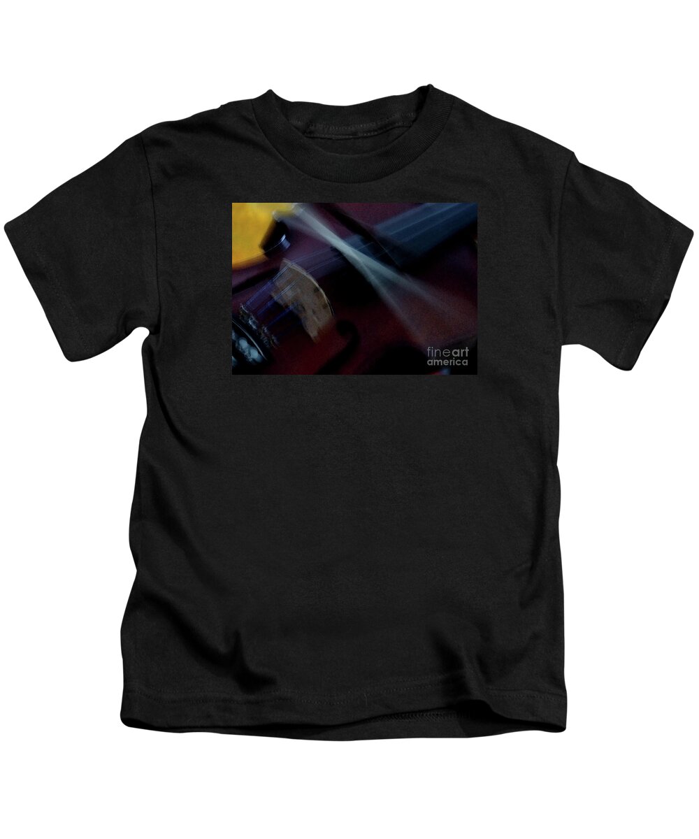 Violin Kids T-Shirt featuring the photograph Phoebe's Violin by Linda Shafer