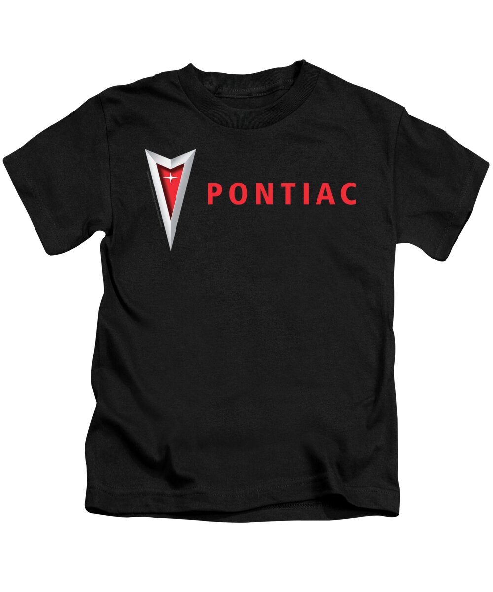  Kids T-Shirt featuring the digital art Pontiac - Modern Pontiac Arrowhead by Brand A
