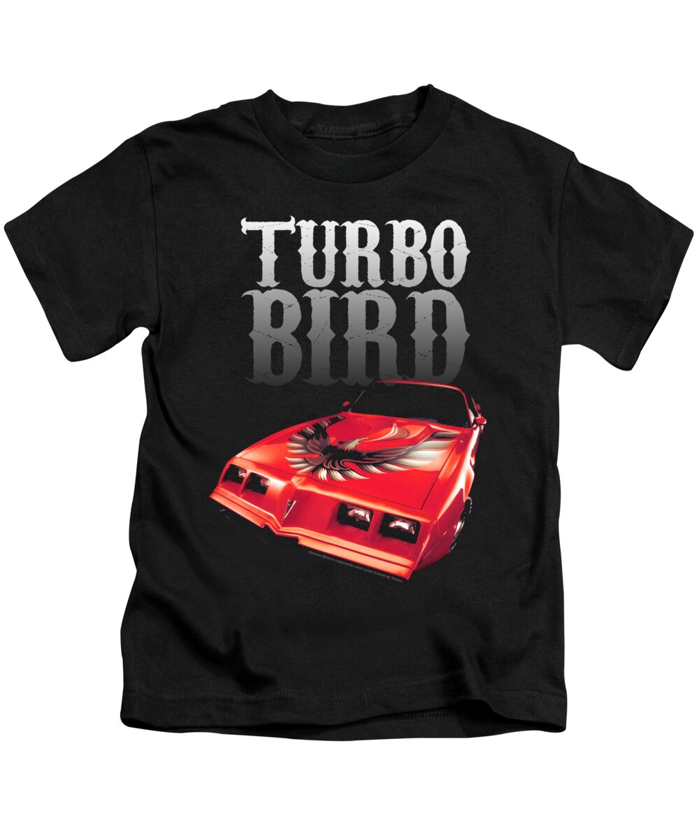  Kids T-Shirt featuring the digital art Pontiac - Turbo Bird by Brand A