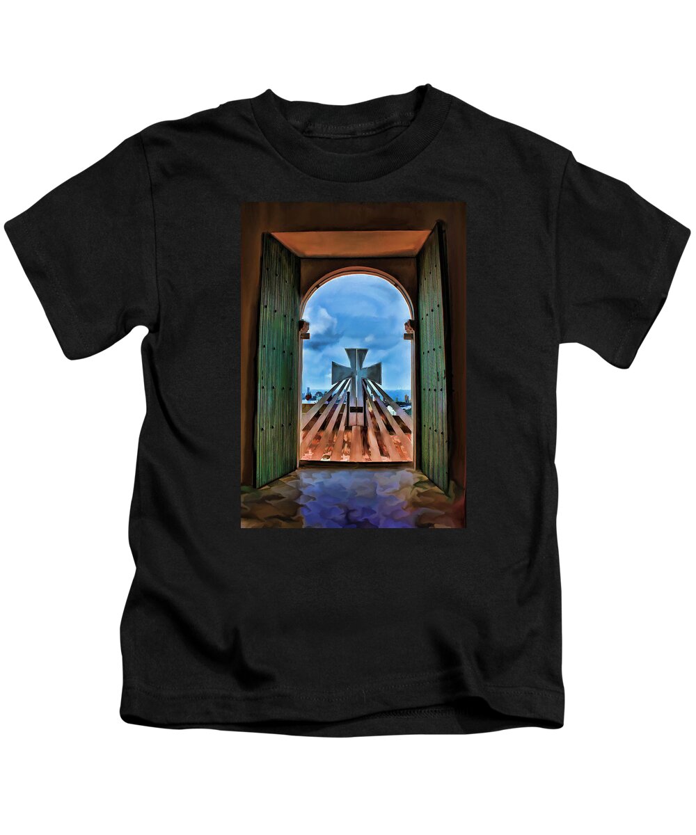 Cartegena Kids T-Shirt featuring the painting Prayers For Cartegena by Deborah Boyd