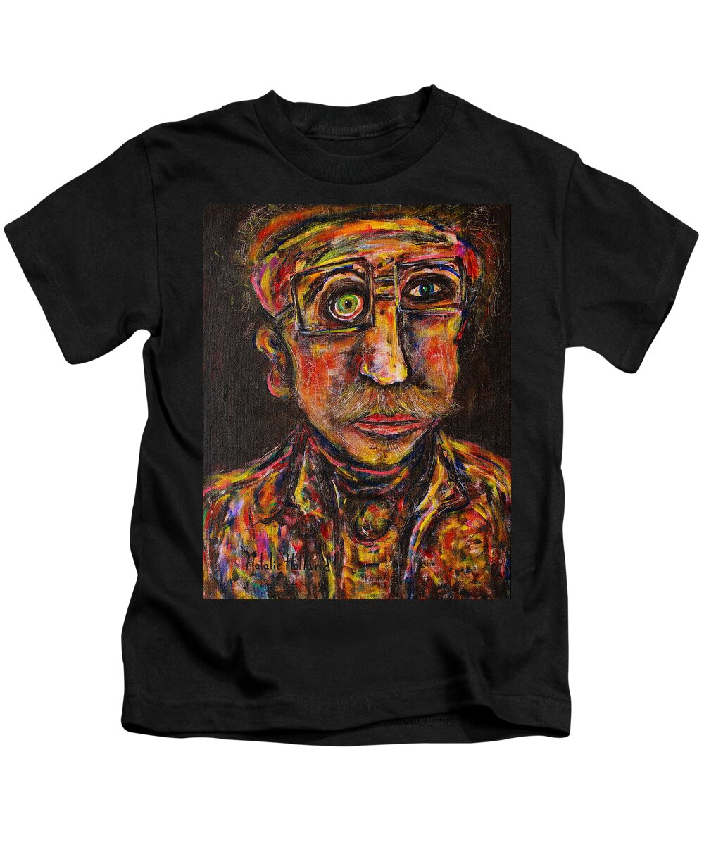 Professor Kids T-Shirt featuring the painting Professor by Natalie Holland