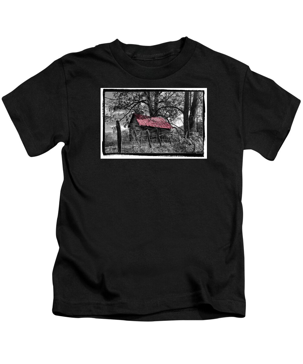 Andrews Kids T-Shirt featuring the photograph Red Roof by Debra and Dave Vanderlaan