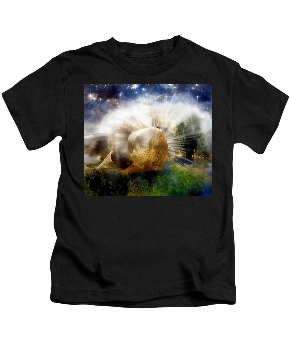 Risen Kids T-Shirt featuring the digital art Risen by Jennifer Page