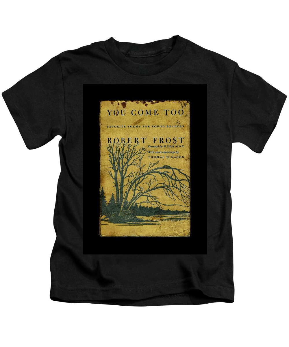 Diane Strain Kids T-Shirt featuring the photograph Robert Frost Book Cover 7 by Diane Strain