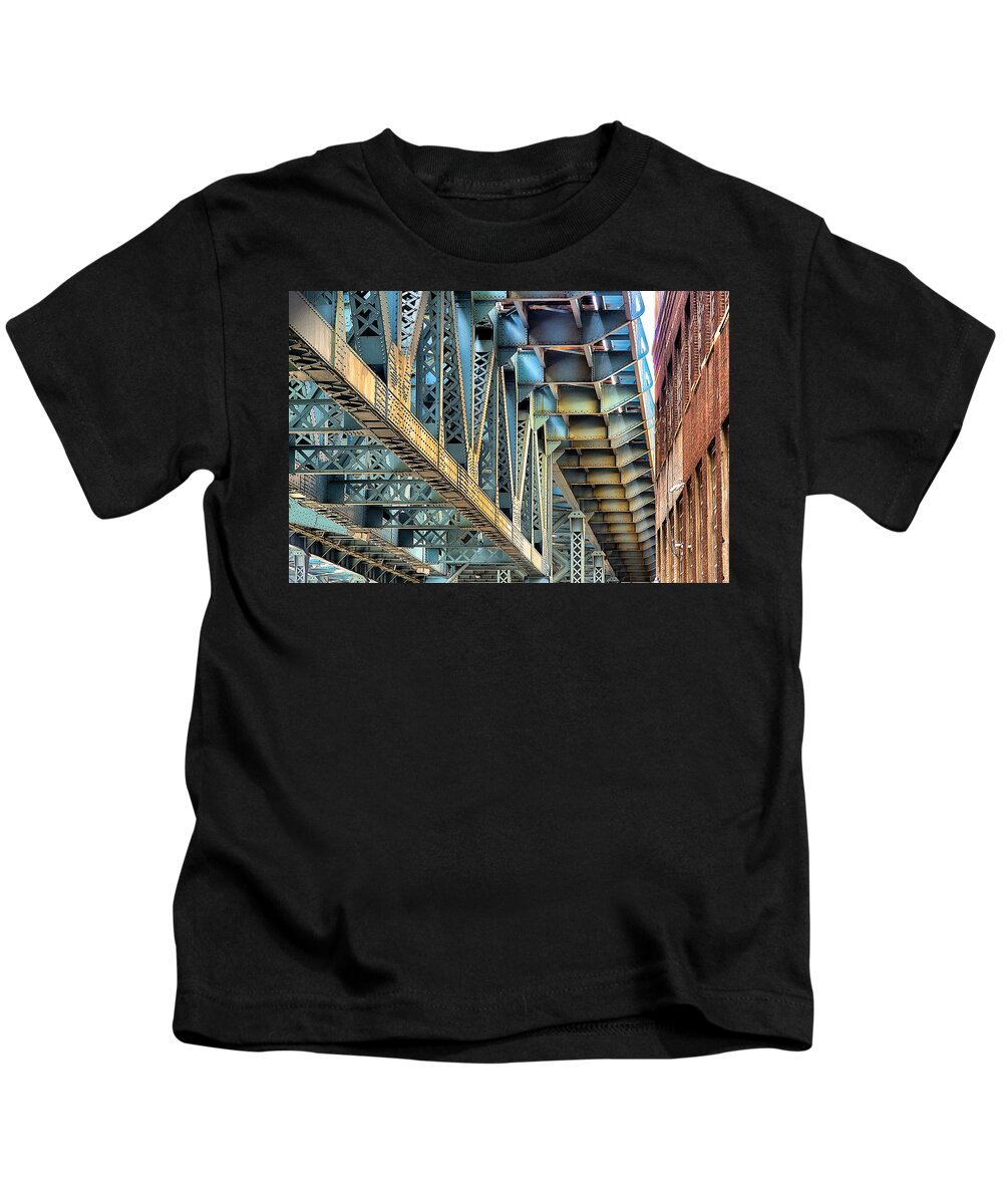 Bridge Kids T-Shirt featuring the photograph Rooms with a View by Scott Wyatt